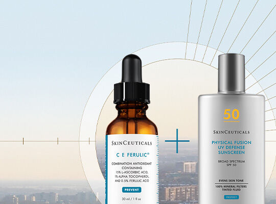 CE Ferulic serum and Physical Fusion UV Defense Sunscreen